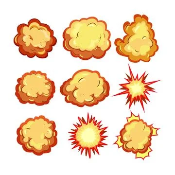 Creating cartoon bomb explosion and burst effects Stock Illustration