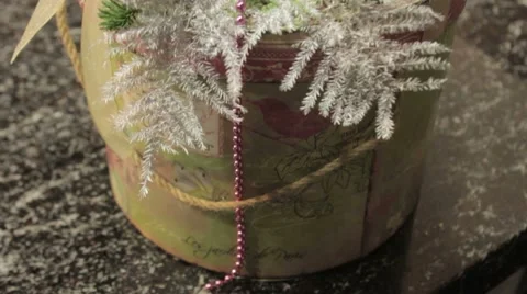 Creating a Christmas gift package design decorations Stock Footage 56858359