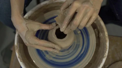 Creating A Clay Pot Stock Footage 232120442
