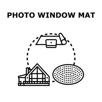 Creating a comfortable window mat space at home Stock Illustration
