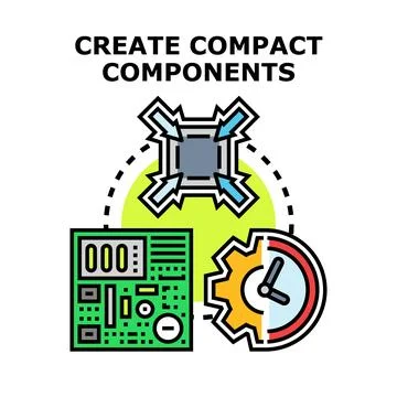 Creating compact innovative components for product development Stock Illustration