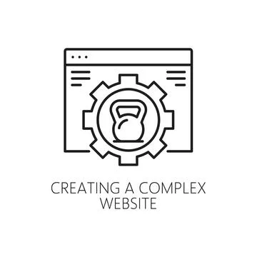 Creating complex website, CMS content management 스톡 일러스트