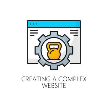 Creating complex website, CMS content management 스톡 일러스트