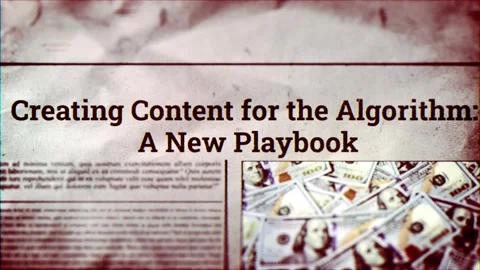 Creating Content for the Algorithm A New Playbook Title on Digital Newspaper 스톡 동영상 317051296