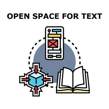 Creating content with open space for text Stock Illustration