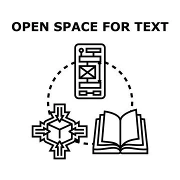 Creating content with open space for text Stock Illustration