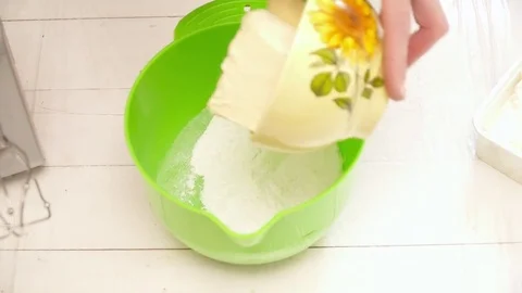 Creating a cream for a tasty cake Stock Footage 74585557