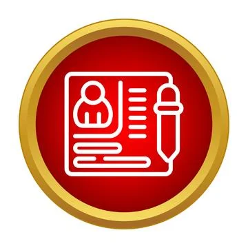 Creating curriculum vitae profile for job application concept Stock Illustration