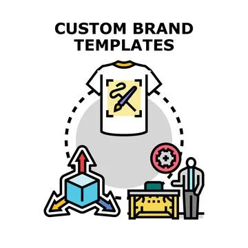 Creating custom brand templates vector concept illustration Stock Illustration