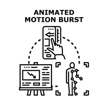 Creating digital animation motion burst technology concept イラスト素材