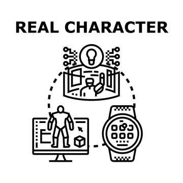 Creating digital characters for virtual reality and metaverse 스톡 일러스트