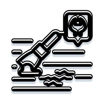 Creating digital content with ai assistance icon Stock Illustration