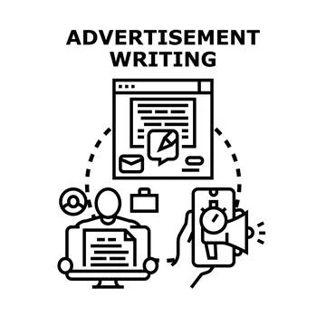 Creating digital content for online advertisement marketing Stock Illustration