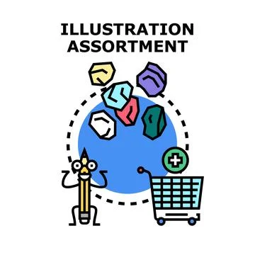Creating digital content with various colorful elements 스톡 일러스트