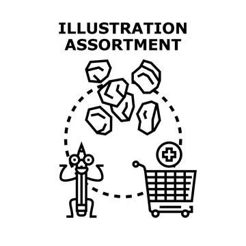 Creating digital content with various colorful elements 스톡 일러스트