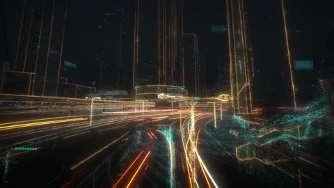 Creating digital model of a city. Artificial Intelligence technology concept 스톡 동영상 147114697