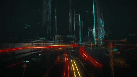 Creating digital model of a city. Artificial Intelligence technology concept Stock Footage 147114709