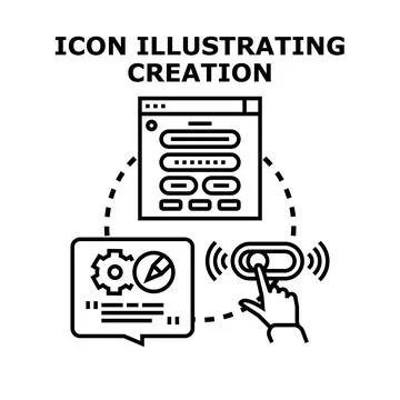 Creating digital projects process using application settings 스톡 일러스트
