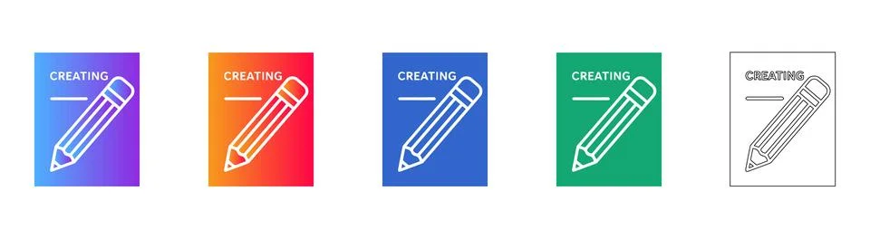 Creating Document Icon Set Stock Illustration