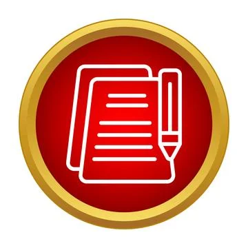 Creating document notes with pencil icon Stock Illustration