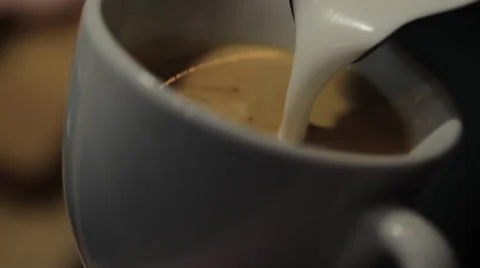 Creating drawings on the cappuccino Видео 58861675
