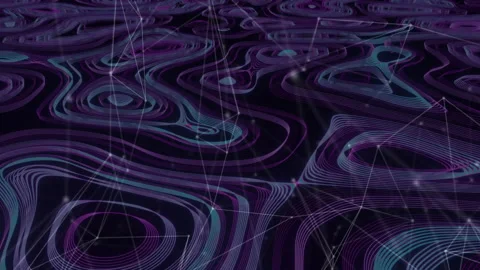 Creating dynamic pattern, abstract wavy lines and geometric shapes in animation Stock Footage 304841654