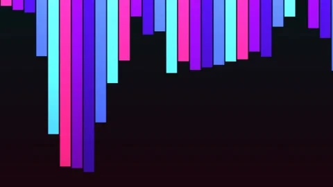 Creating Dynamic Visual Rhythm with Colorful Vertical Bars Stock Footage 328618777