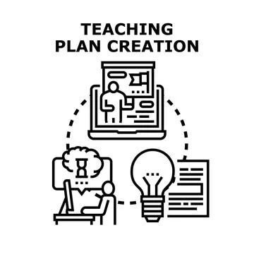 Creating educational and academic program lesson plans Illustration