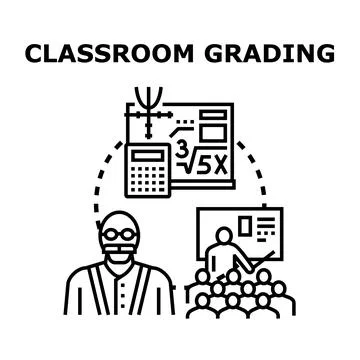 Creating educational content for classroom grading and assessment Stock Illustration