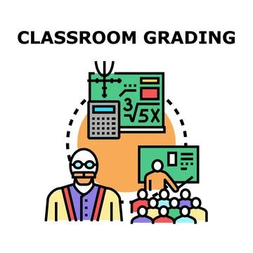Creating educational content for classroom grading and assessment Stock Illustration