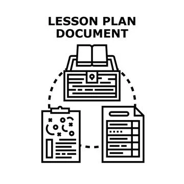 Creating educational lesson plans and learning documents イラスト素材