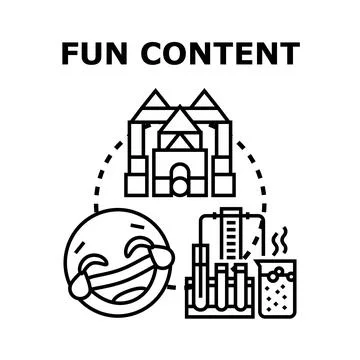 Creating engaging and amusing educational digital content Stock Illustration