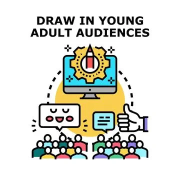 Creating engaging digital content for young adult audiences Stock Illustration