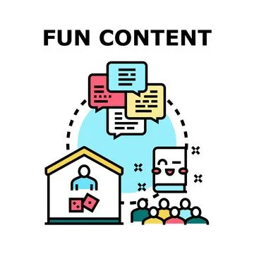 Creating engaging fun digital content for online audiences Stock Illustration