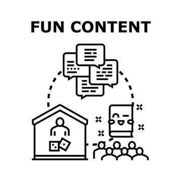 Creating engaging fun digital content for online audiences Stock Illustration