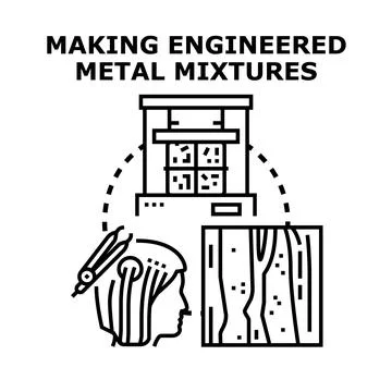 Creating engineered metal mixtures in material science 스톡 일러스트