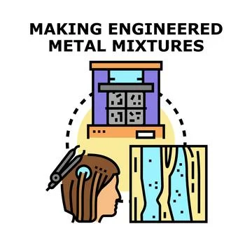 Creating engineered metal mixtures in material science 스톡 일러스트