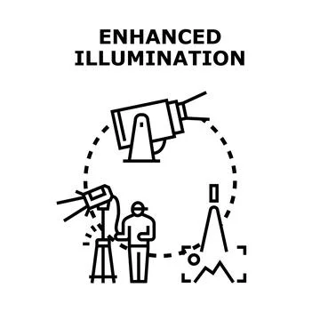 Creating enhanced illumination for production and content Stockillustratie