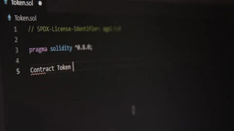 Creating ERC-20 token code for Ethereum Stock Footage 153818153
