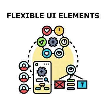 Creating flexible user interface elements with adaptable design イラスト素材