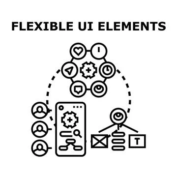 Creating flexible user interface elements with adaptable design 스톡 일러스트
