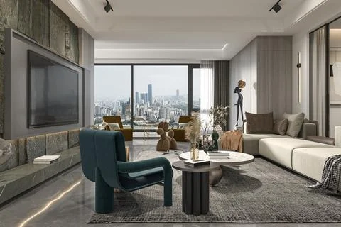 Creating a Focal Point Statement Wall Ideas for Your Living Room Illustrazione stock