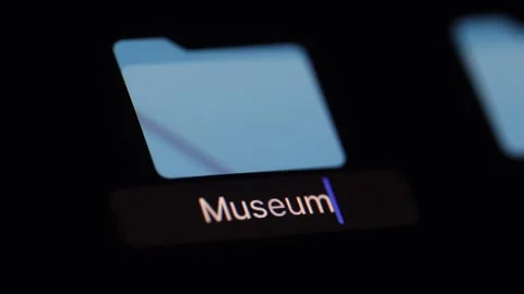 Creating a folder for the Museum project Video stock 278799107