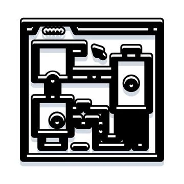 Creating a gaming level layout diagram Stock Illustration