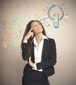 Creating a great idea Stock Illustration