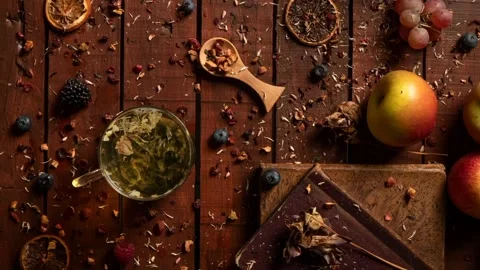 Creating herbal tea Stock Footage 255205858