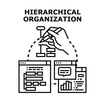 Creating hierarchical organization structure planning diagram 스톡 일러스트