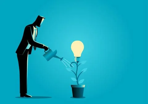 Creating ideas, business creative idea concept Stock Illustration