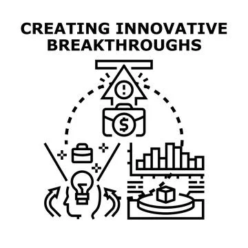 Creating innovative breakthroughs business concept vector Stockillustratie