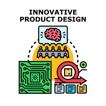 Creating innovative product design and development process Stock Illustration
